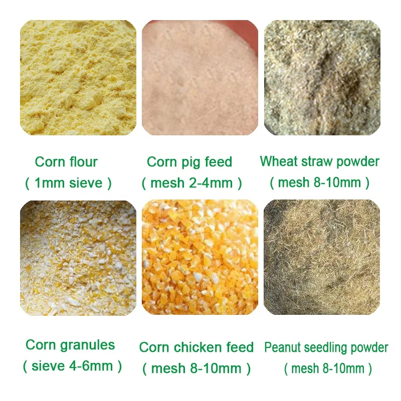 Large hammer type feed crusher, rice husk and miscellaneous grains universal feeder, breeding corn cob and straw crusher