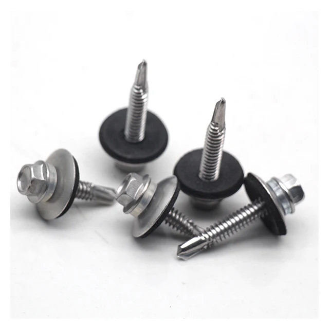 Factory price high quality stainless steel hex flange head  drill tail screw