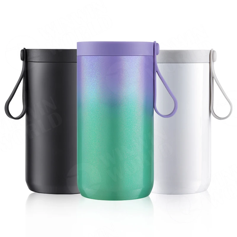 Emode Patented 12oz многоразовая Изолированная Двойная Стенка в форме пивной банки из стали сублимационный чистый охладитель