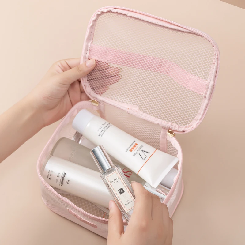 Новый продукт на заказ, дорожная прозрачная косметичка из пвх, голографическая косметичка