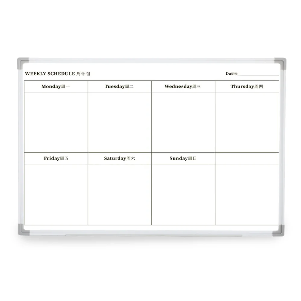 Customizable 60x90 90x120cm Magnetic Dry Erase Calendar Scheduler Planner School Teaching Office Whiteboard Wet/Dry Use Office