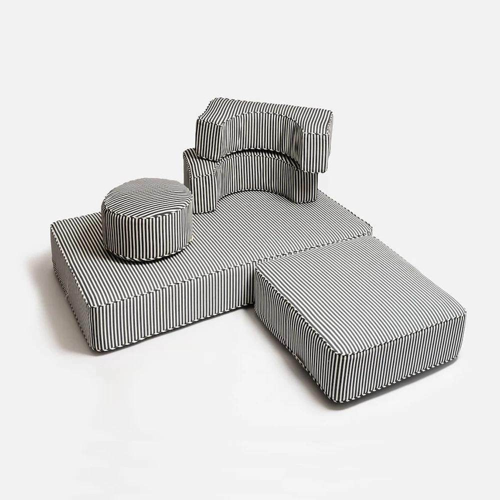 Hot Sale 5 Pcs The Castle Design Kids Play Couch For Playroom Crawling And Sliding Baby Couch Kids Play Sofa