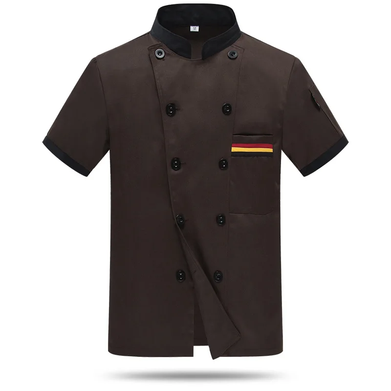Wholesale Waitress Waiter Top Chef Jacket Restaurant Fast Food Polyester Cotton Hotel bar Chef Uniform for Employees M-5XL