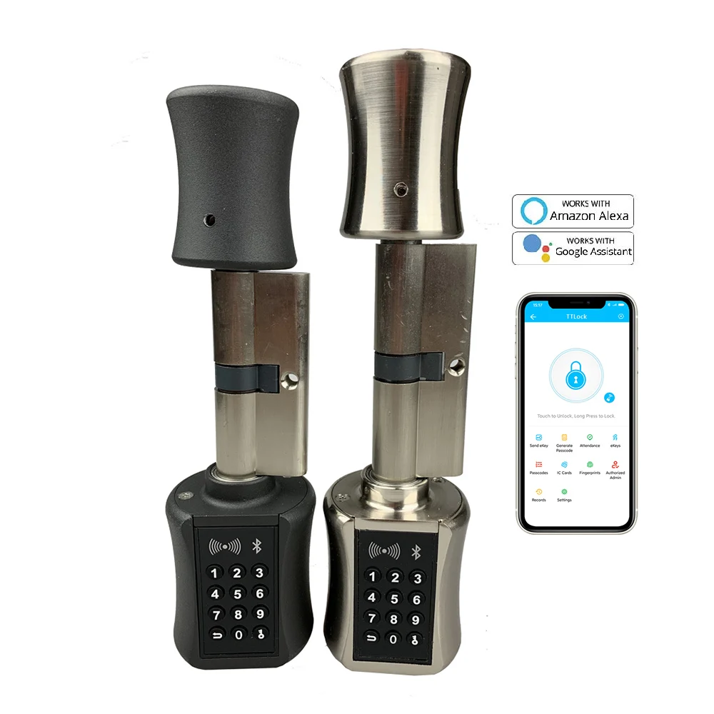 YOHEEN безопасность евро стандарт TTlock Alexa Google Home WiFi электронный пароль ключ карта умный цилиндр дверной замок