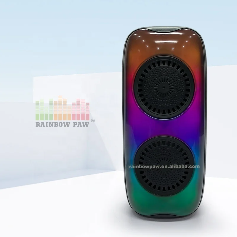 Kts original factory dual 3 Inch portable bt wireless speaker ktx-1475 home party rgb light mp3 music player for tws tf usb fm