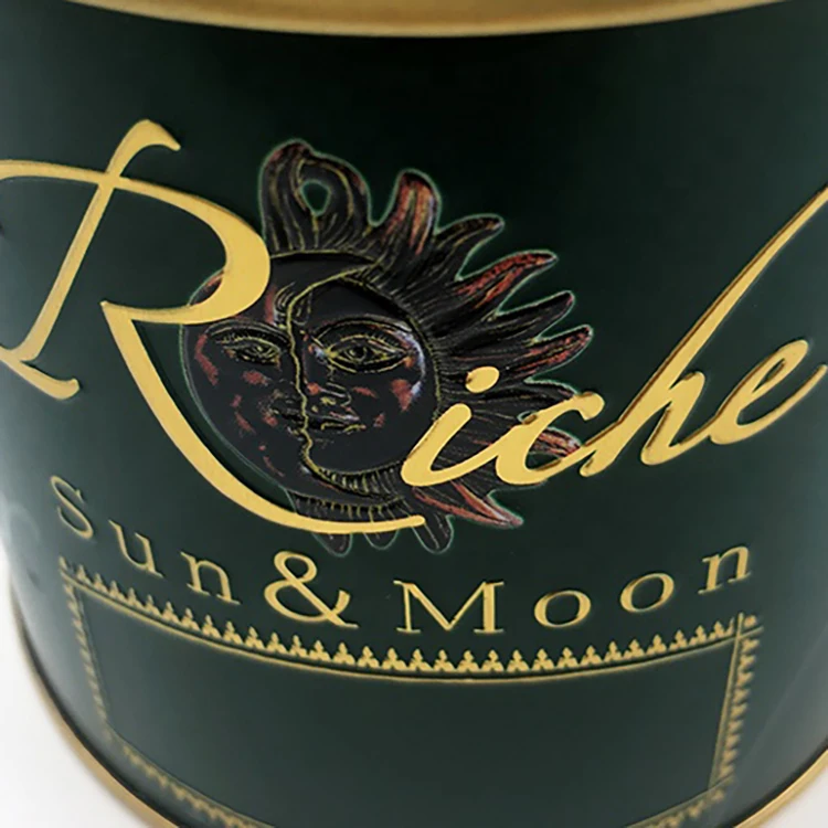 18 Years Factory Custom Special Shape Tinplate Box America Coffee Packaging Metal Box Dia120x90(h)mm or Customized Size XH12090