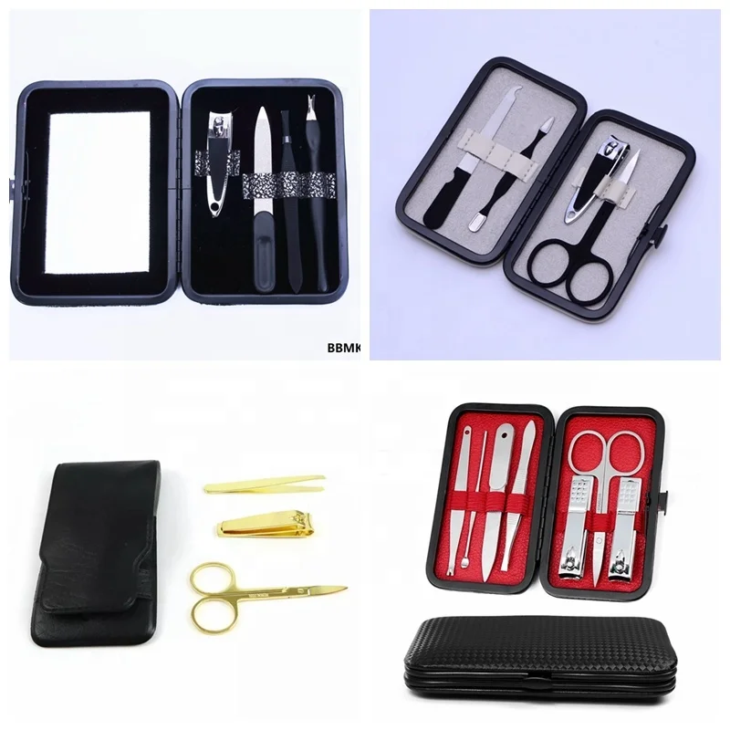 Best promotional festival baby girls pink nail care tools kit 4pcs mini manicure pedicure gift set in shoe shaped case