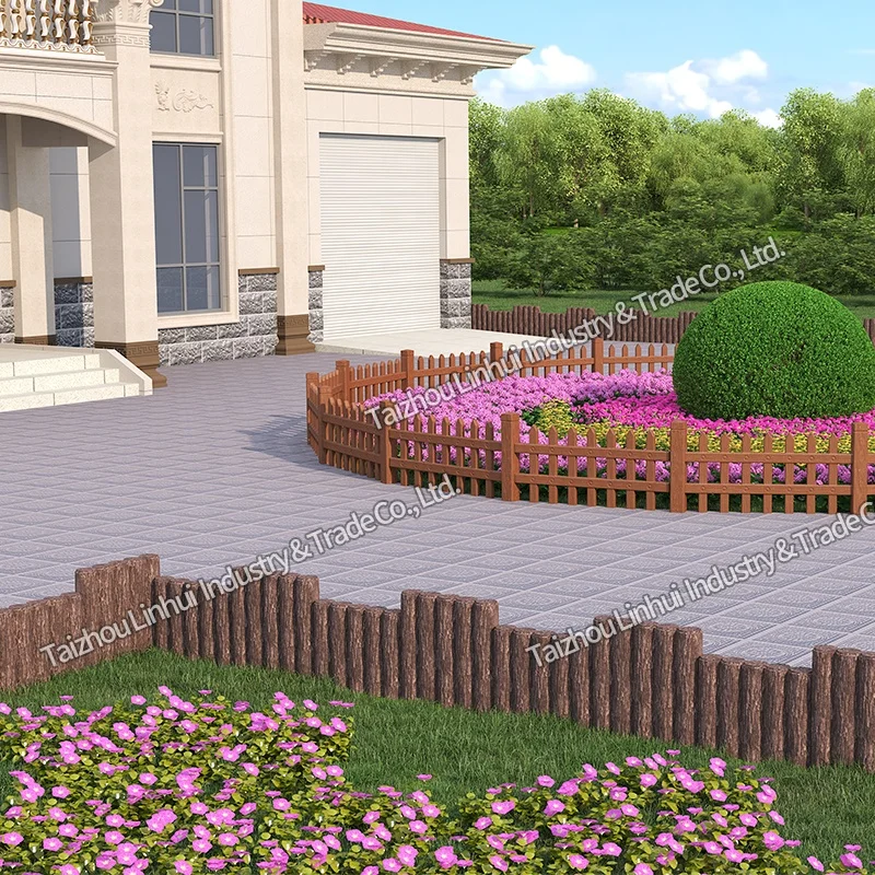 Форма для садового забора с бетоном и текстурой древесины