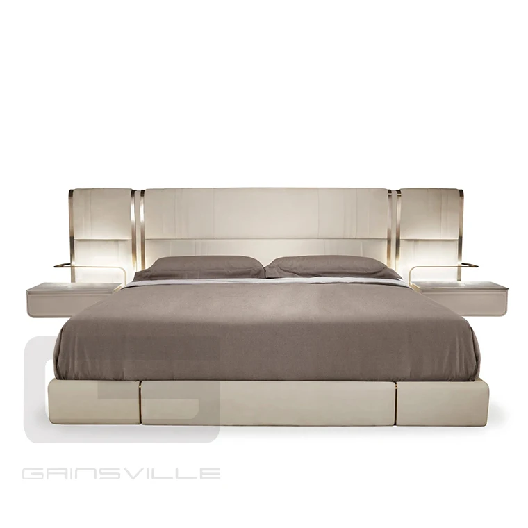 Factory Direct Supply Premium Leather King Bedroom Modern Luxury Bedroom Bed Sets Furniture