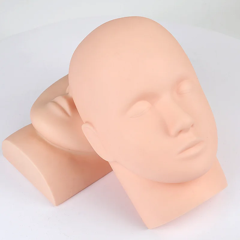 Silicone Permanent Makeup Tattoo Training Closed Eye Practice Tattoo Head Mannequin