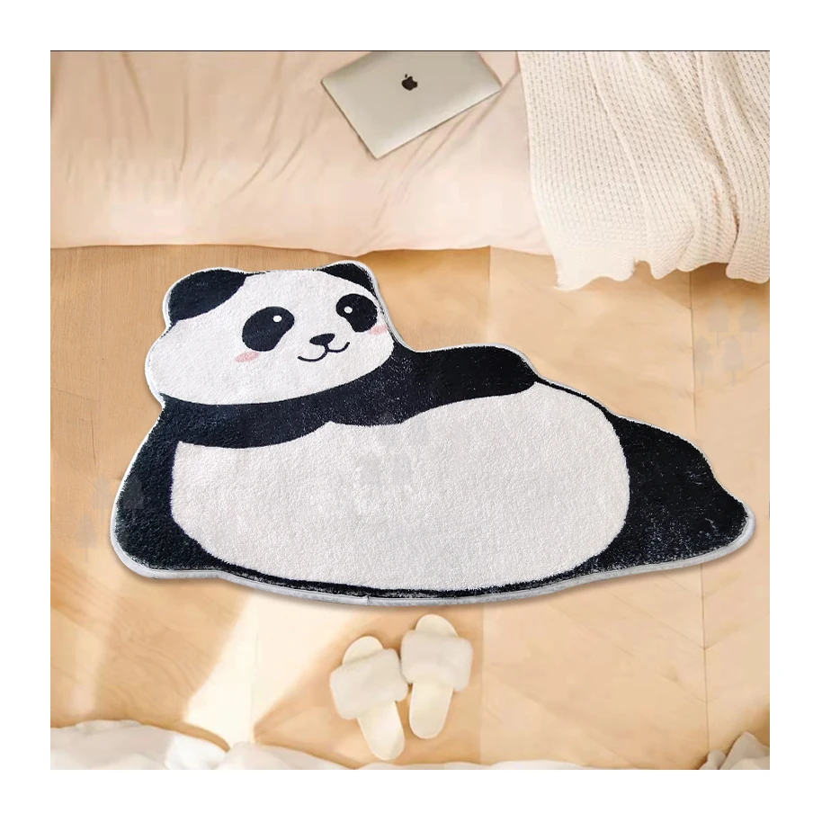 High Quality Faux Cashmere Carton Novelty Modern Panda Kids Carpet