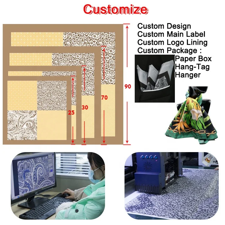 Custom Ziz Zag Stich Print Pocket Square 100% Polyester Custom Handkerchief for Mens Suit