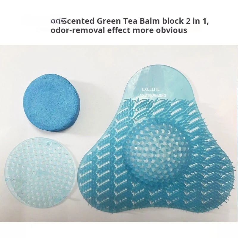 Hotel Anti Splash Green Fragrance Custom Printed Toilet Urinal Screen Deodorizer Urinal Funnel Deodorant Block