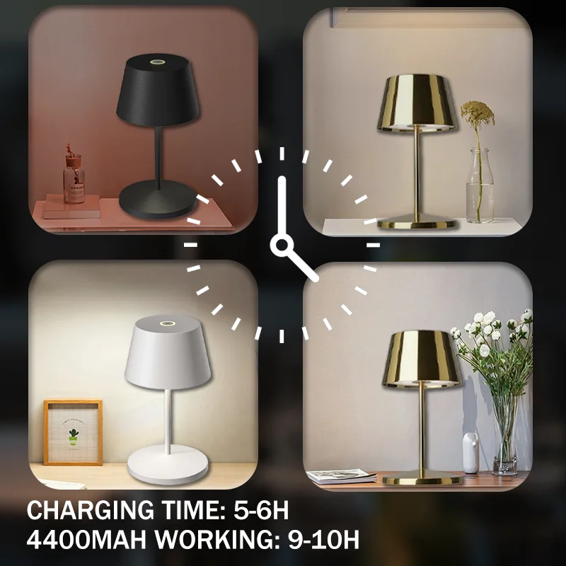 Color Changing Mood Light Living Room Bedroom Bedside Decorative Sleek Egg Shape Cordless Table Lamp