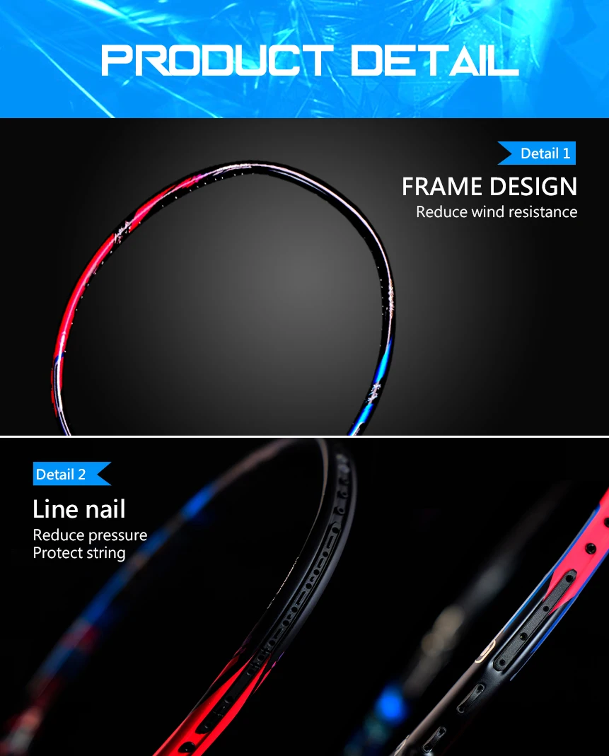 JNICE ELASTIC FORCE 9000 4U HIGH PERFORMANCE OFFENSIVE BADMINTON RACKET