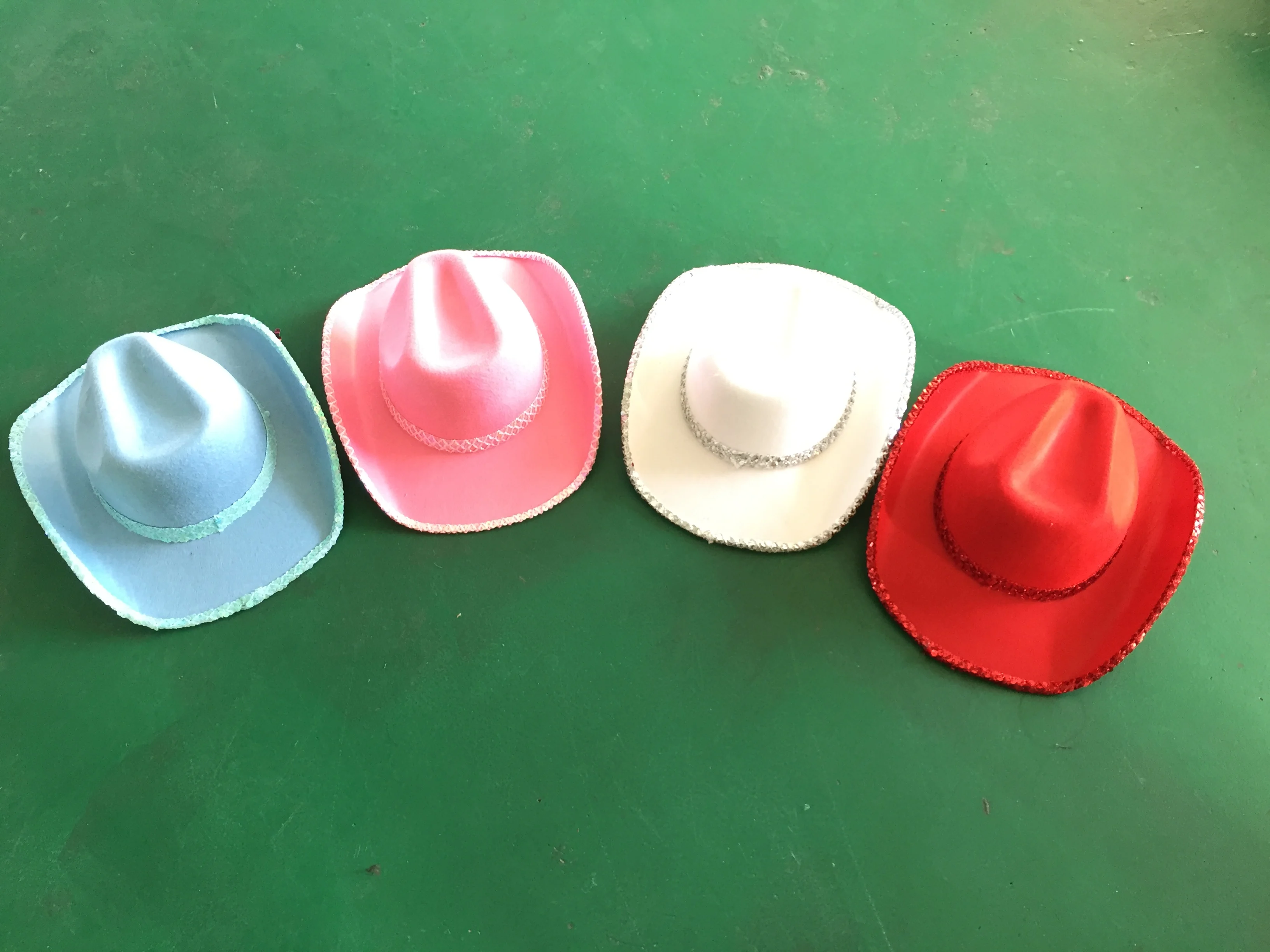 
Wholesale 100%polyester ladies mexican white cowboy hats Party Cowboy Hats 