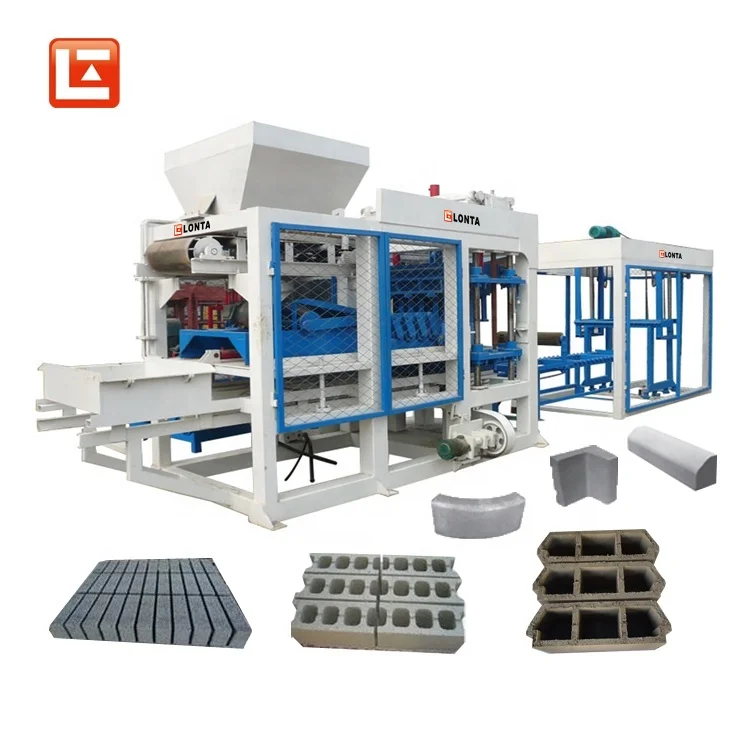 LONTA QT8-15 full automatic hydraulic interlock hollow solid fly ash cement concrete brick block making machine brique