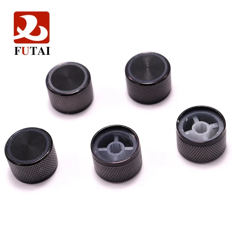 NEW Professional Black Metal Translucent Knob Potentiometer Hat Cap Large Guitar Parts Push Knob with DIY electronic accessories