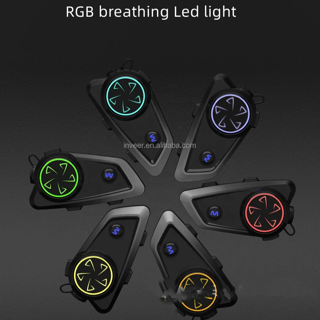 inveer outdoor duplex intercom headsets 1000meter BT wireless intercom Motorcycle Intercom Helmet headset  IPX67 water-proof