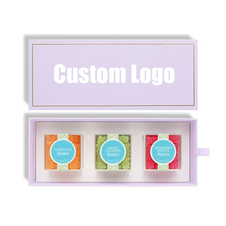 Plastic Small Food Grade Candy Acrylic Box 2x2x2 inch Clear Acrylic Cube Wedding Sugar Favor Box