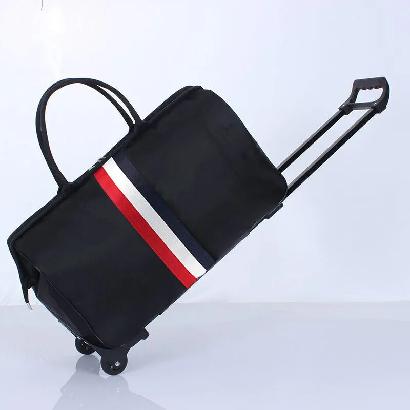 Fashion Brand Design Custom Company Promotional Gift Foldable Waterproof Duffle Travel Trolley Luggage Bag For Men And Women