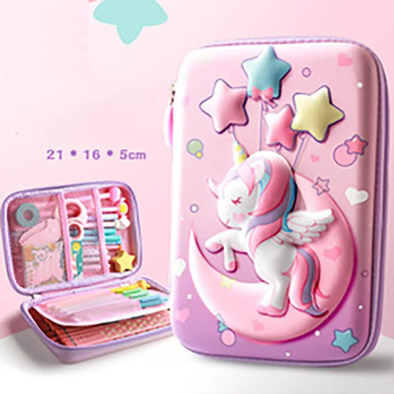 EVA Cute Stationery Bag Small Fresh Pencil Bag Gift Case Shell Case for School Nice Cartoon for Kids pencil case