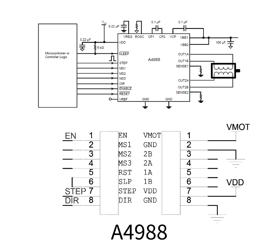 A4988 DRV8825 Stepper Motor Driver With Heat sink 3D Printer Parts StepStick Carrier Reprap RAMPS 1.4 1.5 1.6 MKS GEN V1.4 board