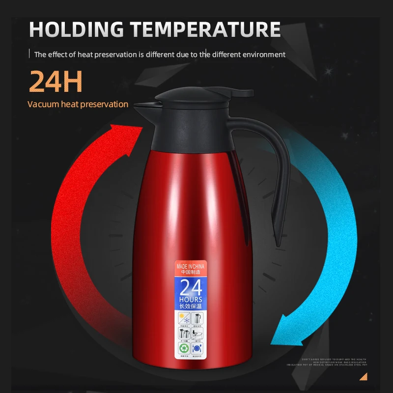 High Quality Large Capacity 2L 304 Stainless Steel Insulated Kettle Coffee Kettle For Household