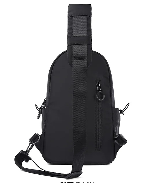 custom polyester material fashion men waist bag crossbody chest bag manufacture