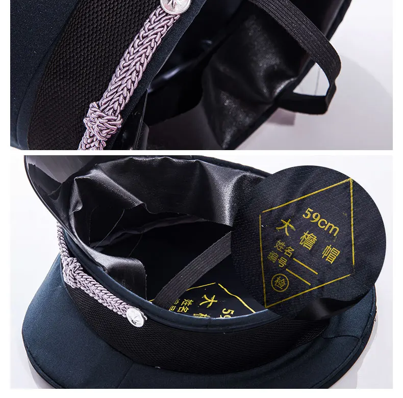 
Adults Fancy Dress High Quality Security Hat Air Pilot Plane Airline Captain Uniform Cap 