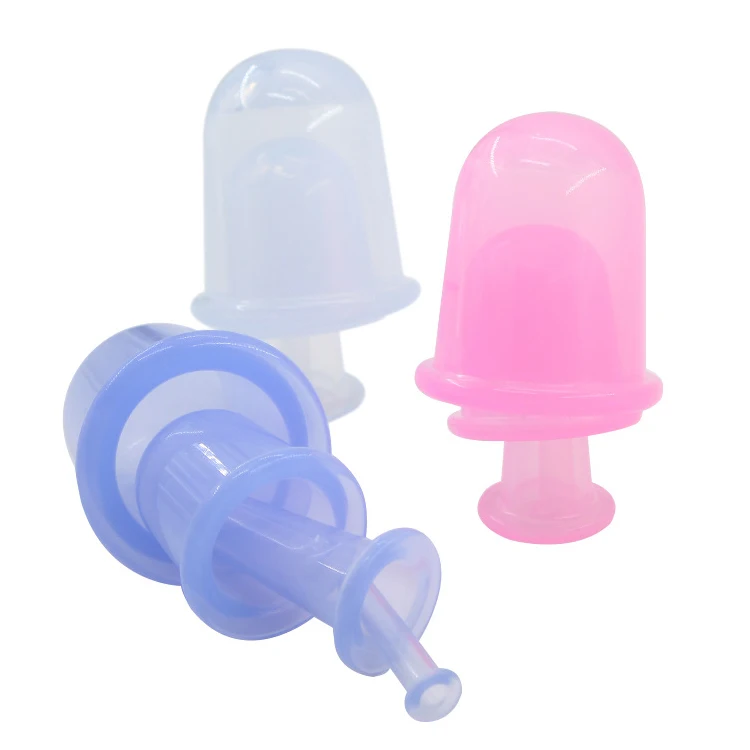 4pcs Silicone Anti Cellulite Cup Vacuum Massage suction Cups Body Pain Relief Roller Manual Suction Cups Cupping Therapy