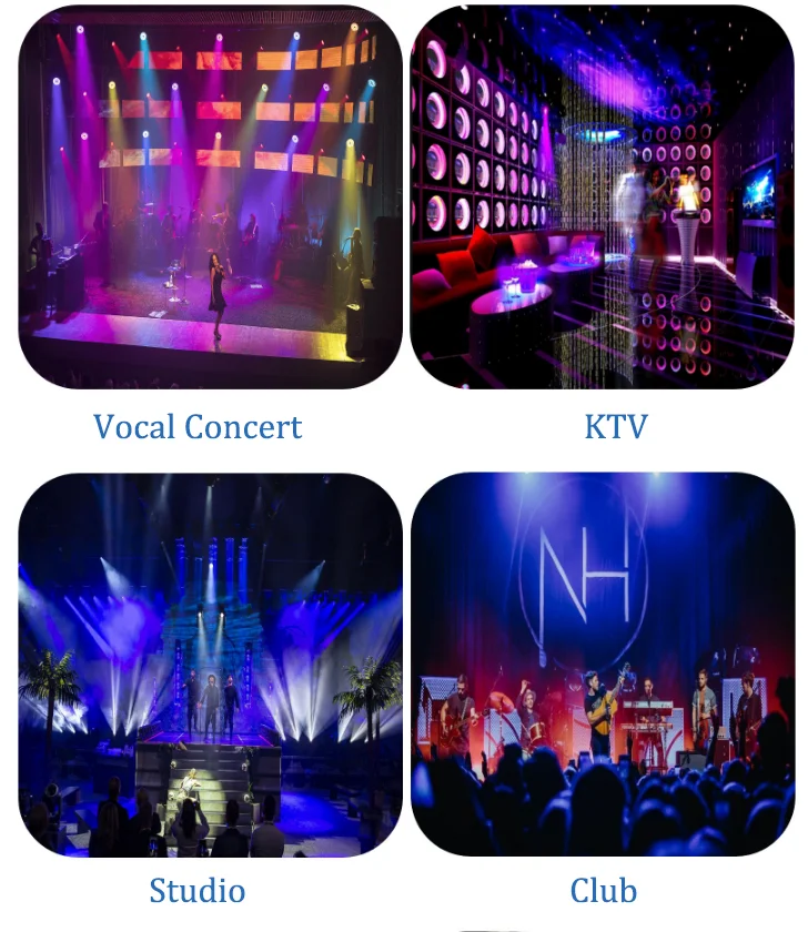 Disco Stage Effect DMX Controled LED Spotlight KTV Clubs LCD Display Rotating Stage Light Audio Video LED Laser Fog Light YS-05