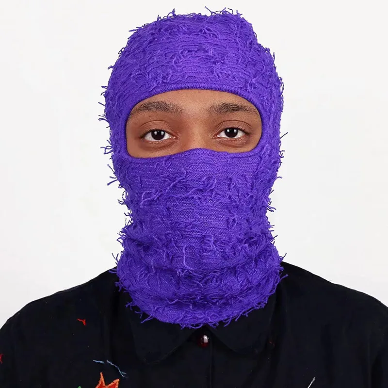 Winter Men Fleece Warmer Beanies Women Full Face Mask Cover Thermal  Windproof Ski Balaclava Cap custom logo cashmere beanie