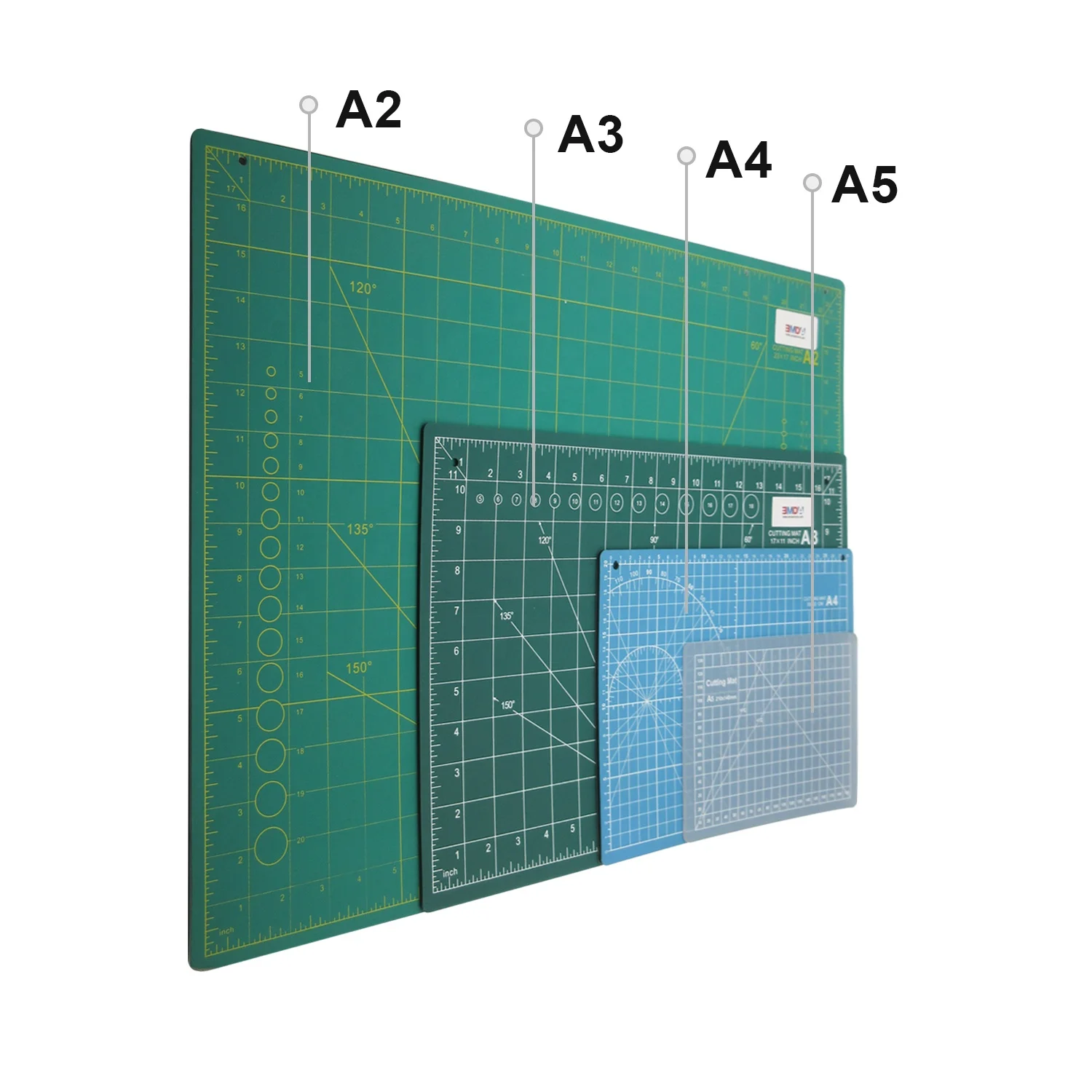 Office school home 3 Layers PVC self healing fabric cutting mat board security anti slip 3mm flexible large size A2 cutting mats