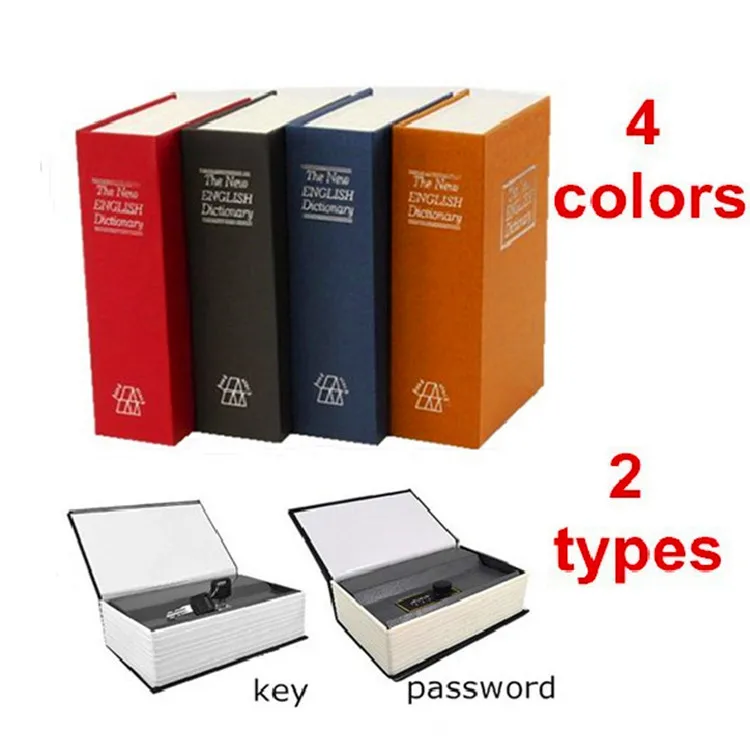 Factory Custom Secret Book Hidden Safe Dictionary Diversion Book Safe Portable Metal Safe Box Book Safe with Key Lock