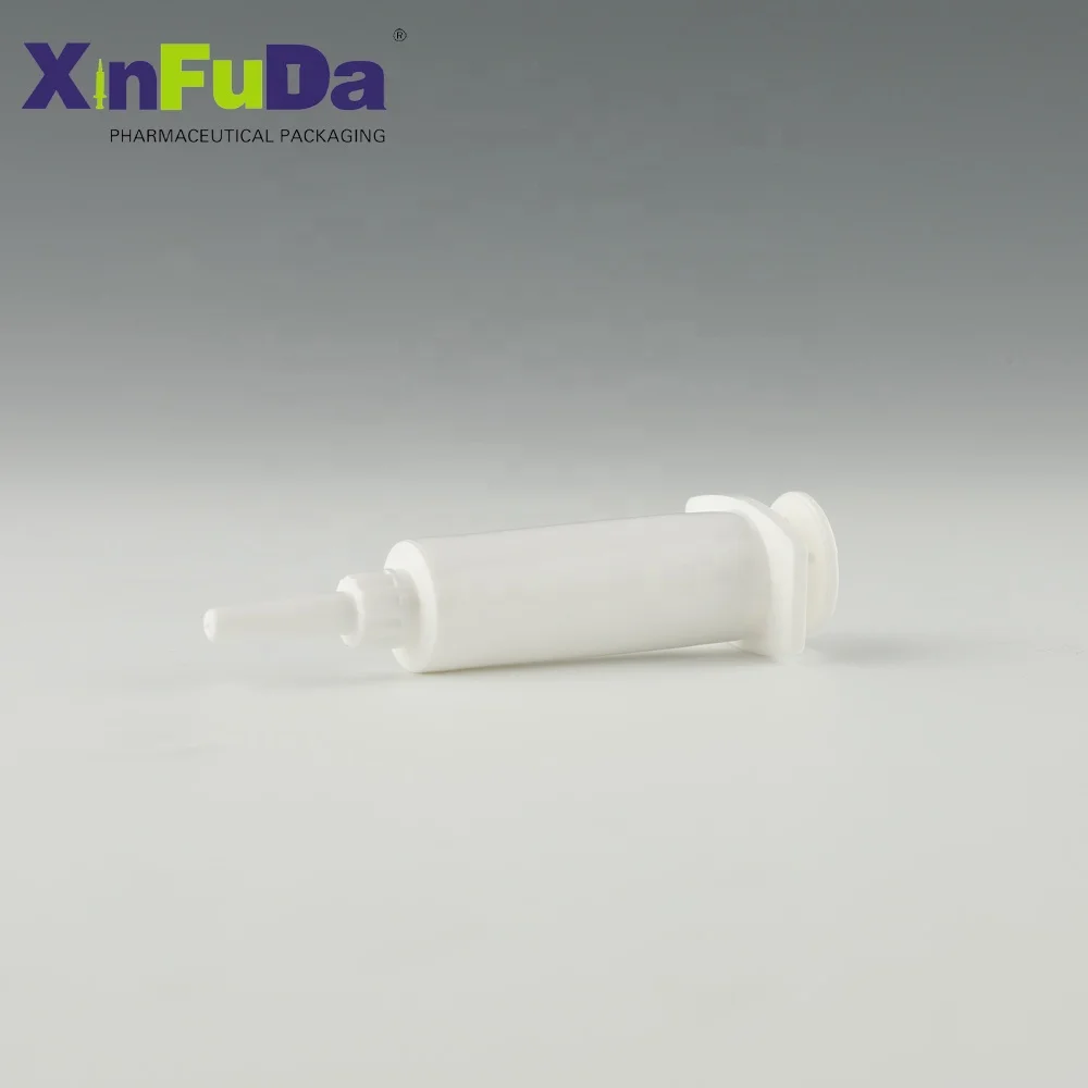 Empty bismuth subnitrate medicine packaging container 5ml plastic PE disposable 5cc veterinary syringe for cow mastitis