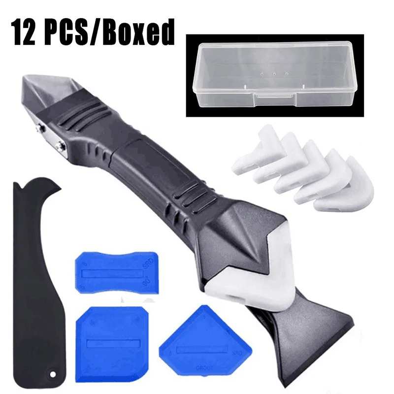 Silicone Caulking Tool Kit Caulk Sealant Finishing Remover Scraper Set