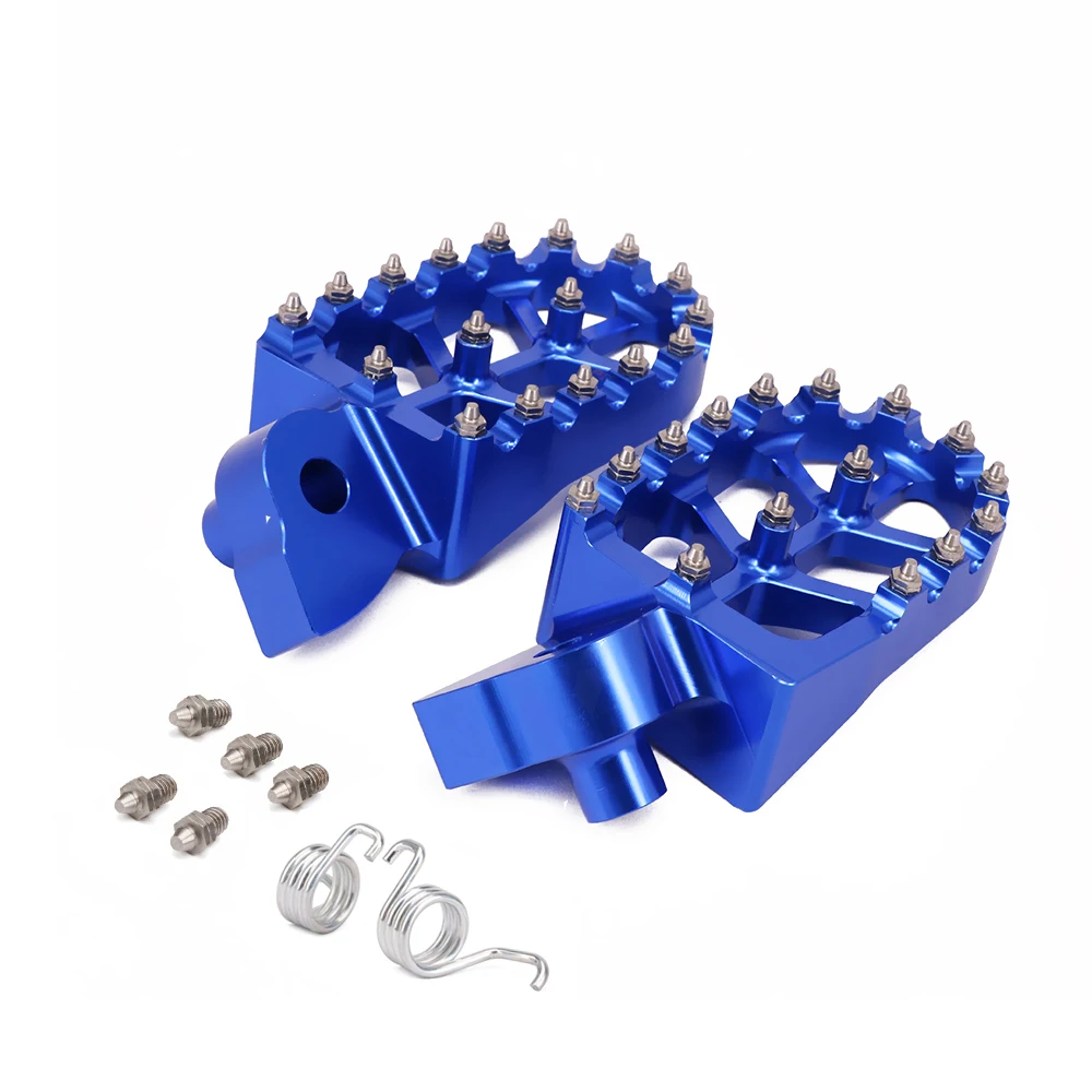 JFG YZ85 YZ250F WR250F мотоциклетные заготовки MX широкие подножки педали для ног синие