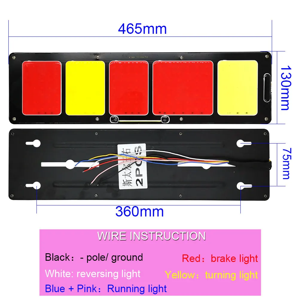 COB Truck Taillights 24V LED for Trucks Turning Lamp Brake Strobe Signal Lighting Waterproof Super Bright Lorry Tail Lights