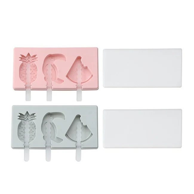 Creative cute popsicle homemade silicone ice cream mold tray
