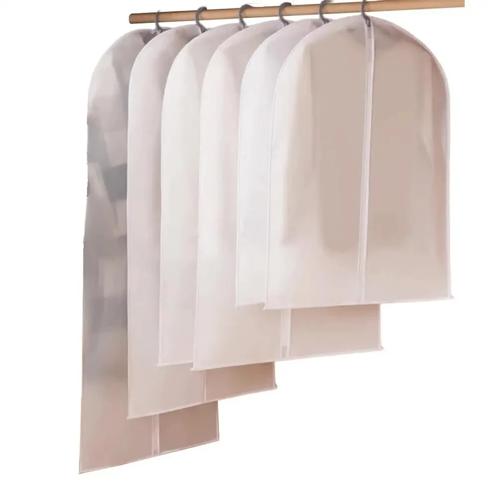 Hanging Clothes Dust Cover Wedding Dress Suit Coat Storage Bag Garment Bags Wardrobe Hanging Clothing Organizers