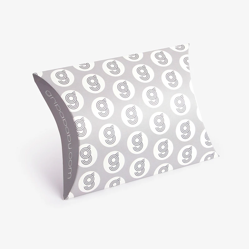 Eco- friendly Wholesale Custom Logo Printed Glossy Cardboard Pillow Shape Box Packaging Paper Boxes