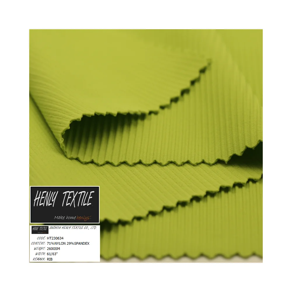 HT230634 71%NYLON 29%SPANDEX 230GSM RIB FABRIC for CUFF