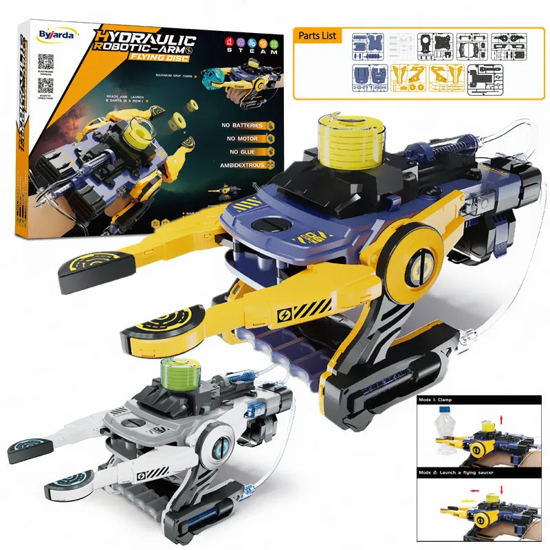 DIY STEM Hydraulic Flying Robot Arm Steam Toy Science Educational Stem Toy for Kids