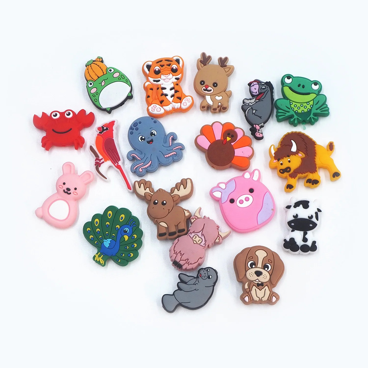 Hot Selling BPA Free DIY Pacifier Chain Bracelet Beadable Pen Accessories Ladybug Silicone Beads Wholesale