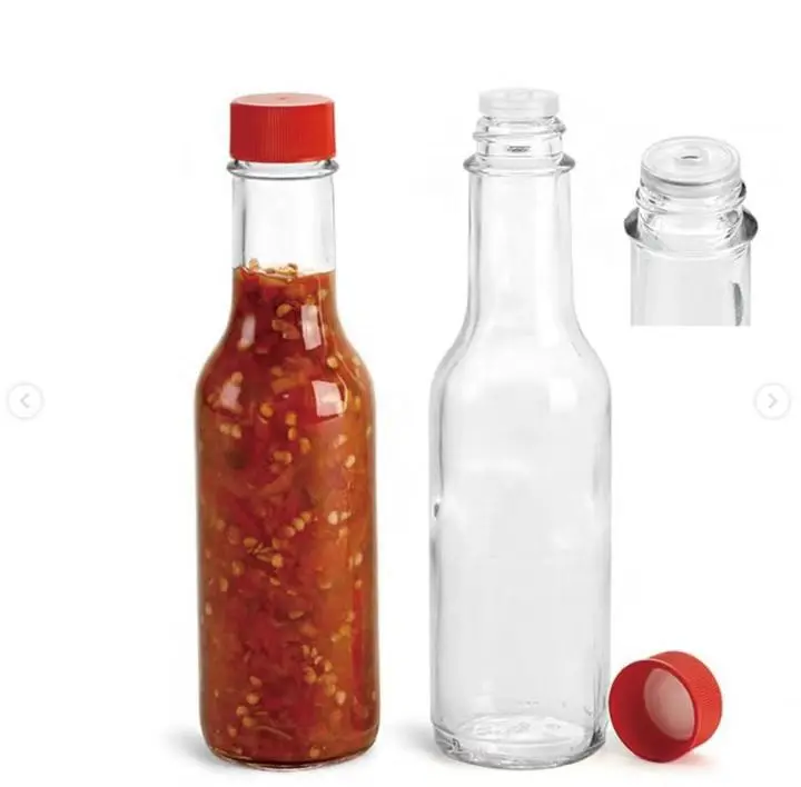 150ml  5 oz hot sauce woozy pepper chili blueberry sauce sealed inside lid salad glass tabasco tomato sauce fruit vinegar bottle