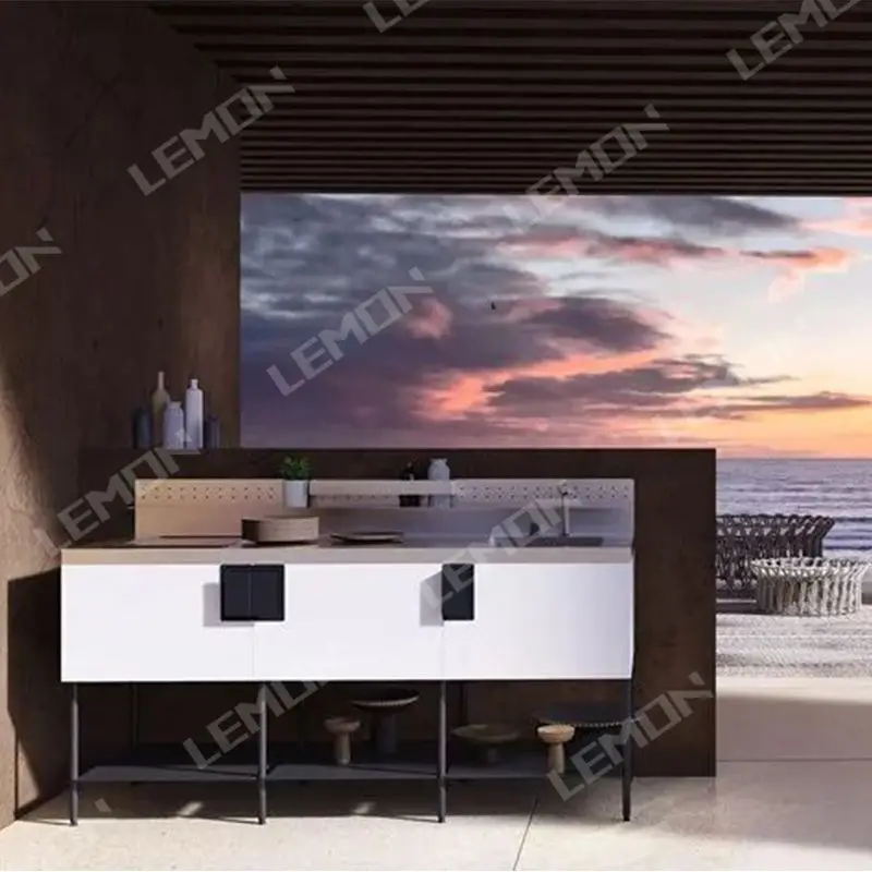 Modern design custom make stainless steel kitchen cabinet durable waterproof outdoor kitchen for outside grill