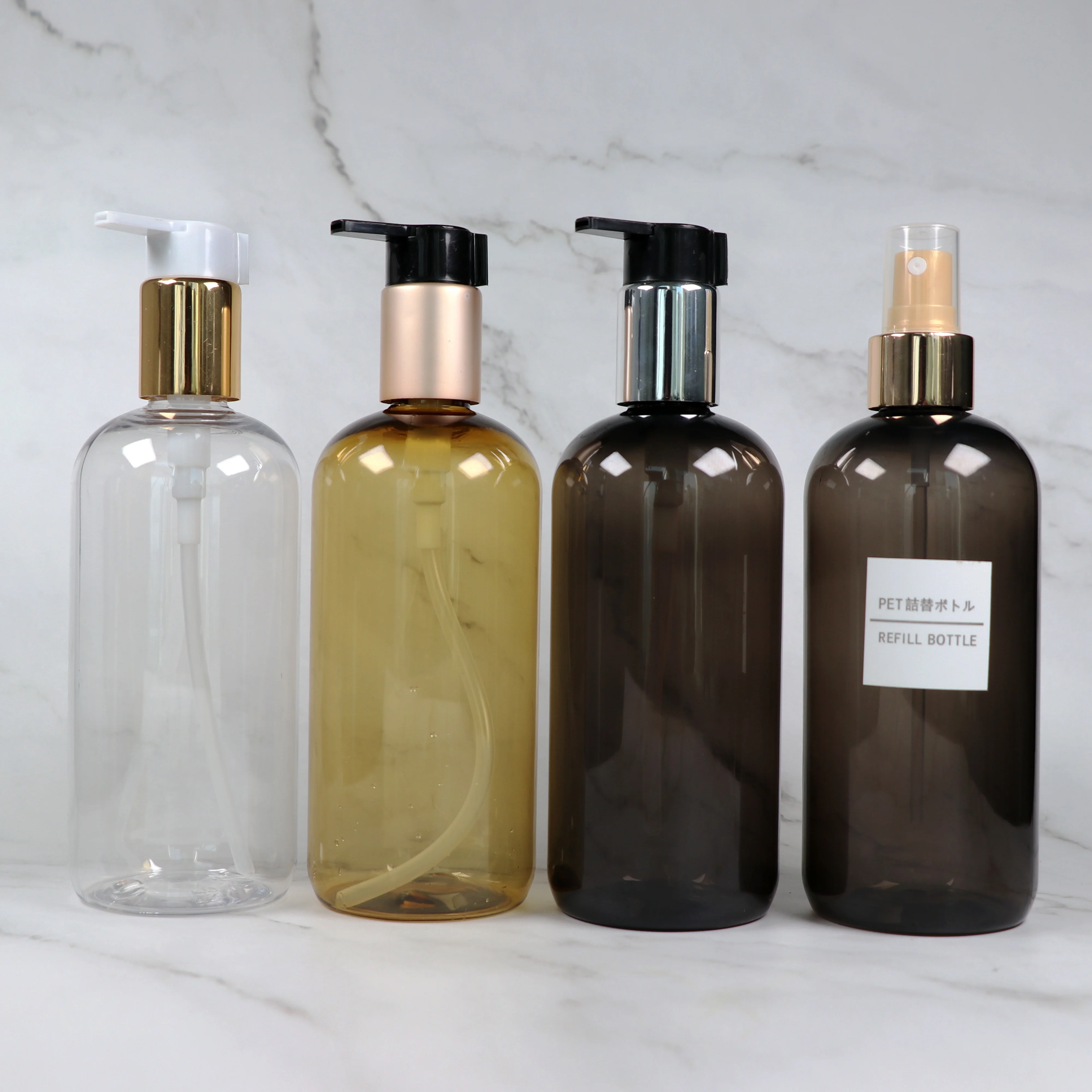 Hair shampoo bottle Amber 50ml 100ml 120ml 250ml 350ml 500ml available hign quality body clean bottle for travel