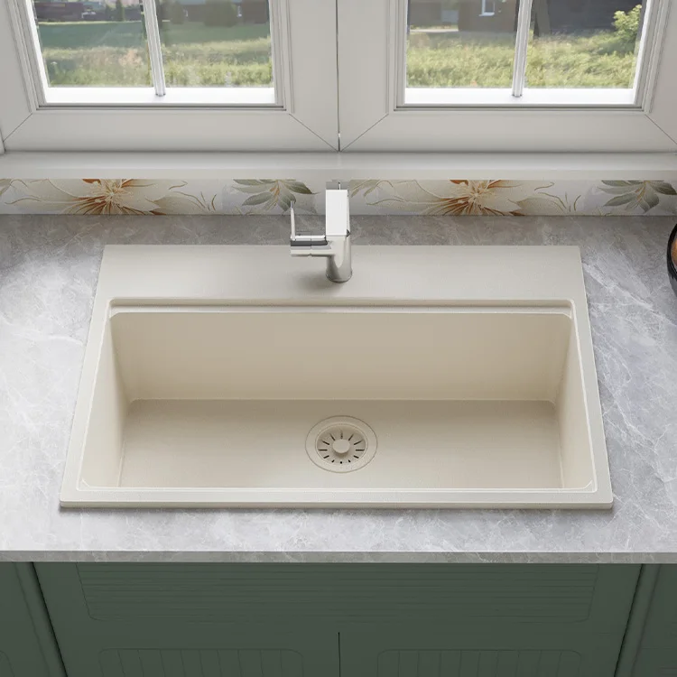 Modern Design Commercial Cheap Price 838*559*254 High Performance Composite Quartz Counter Kitchen Sinks