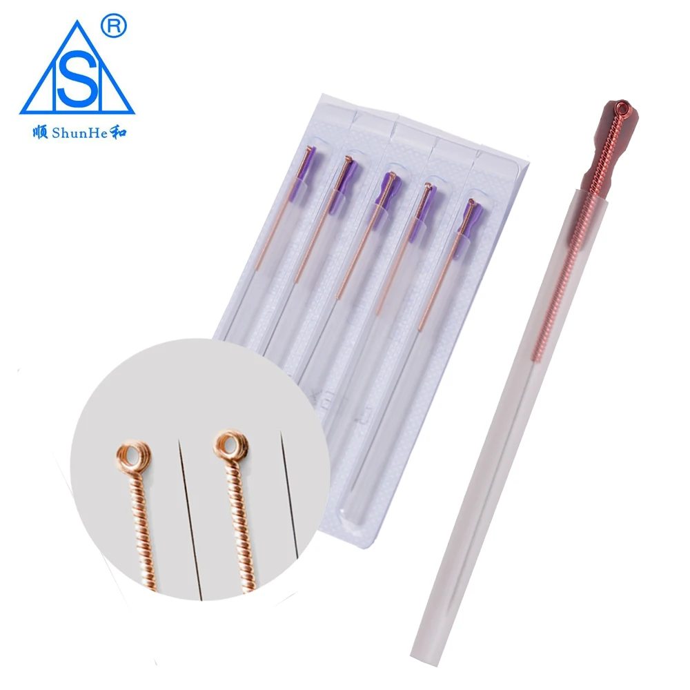 high quality copper sterile handle acupuncture needles with tube